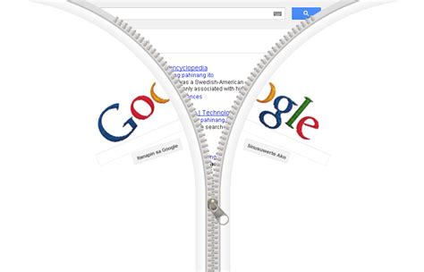 google zipper doodle.